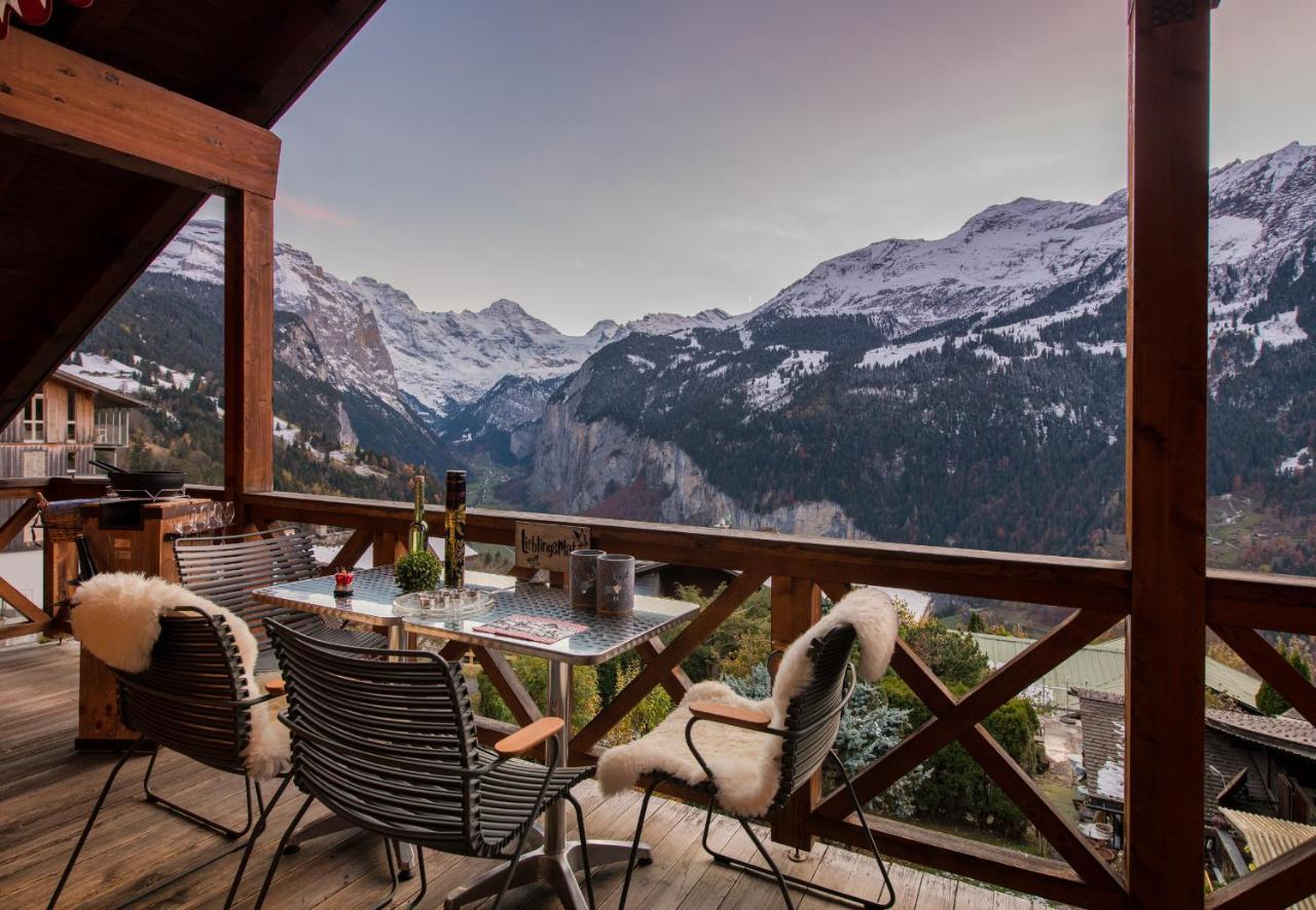 Chalet Rose Penthouse Wengen Exterior foto