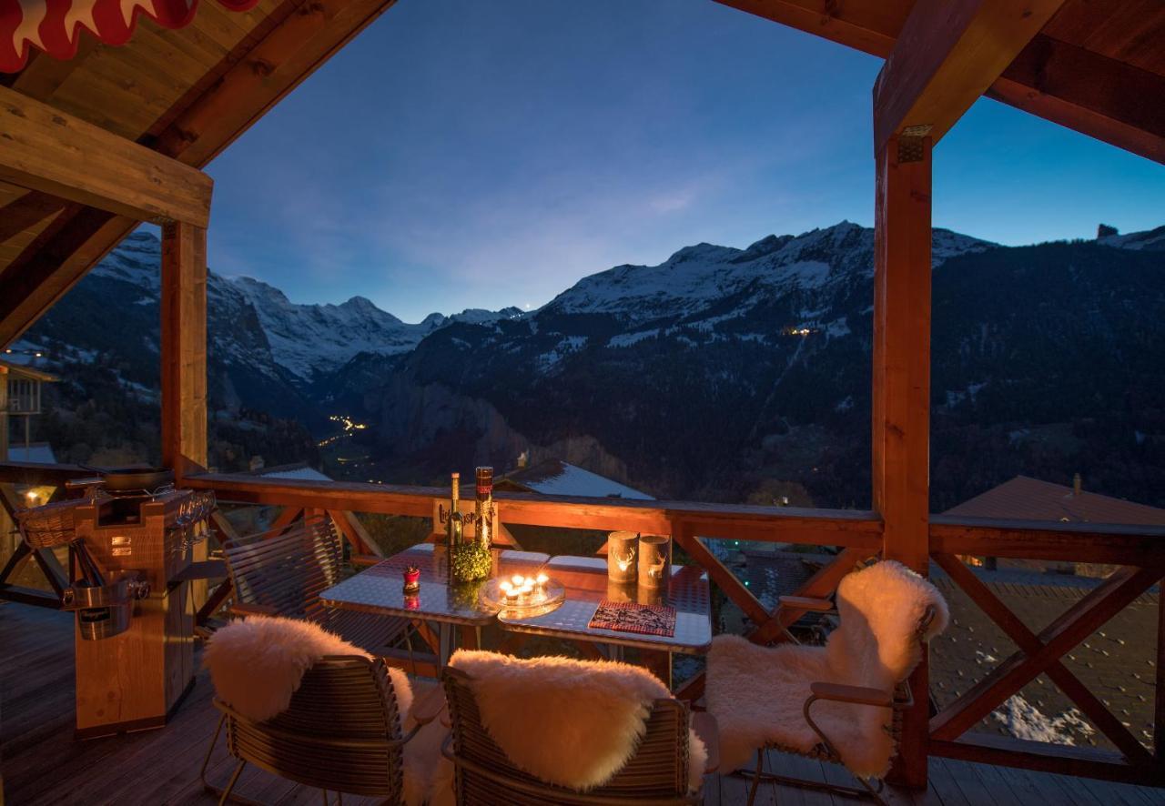 Chalet Rose Penthouse Wengen Exterior foto