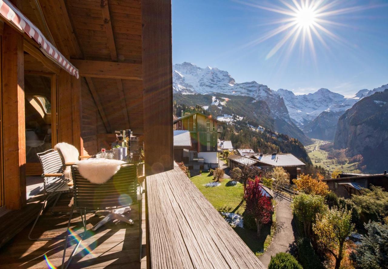Chalet Rose Penthouse Wengen Exterior foto