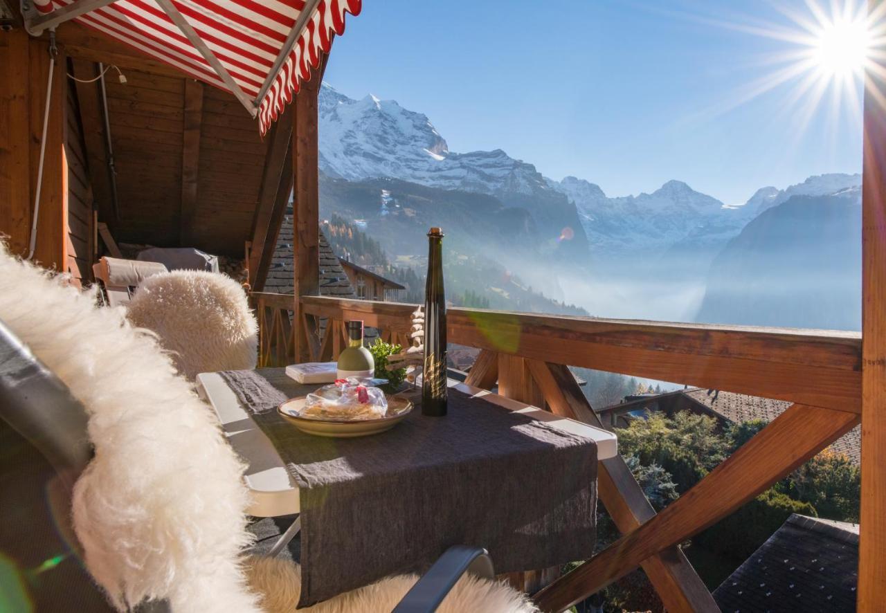 Chalet Rose Penthouse Wengen Exterior foto