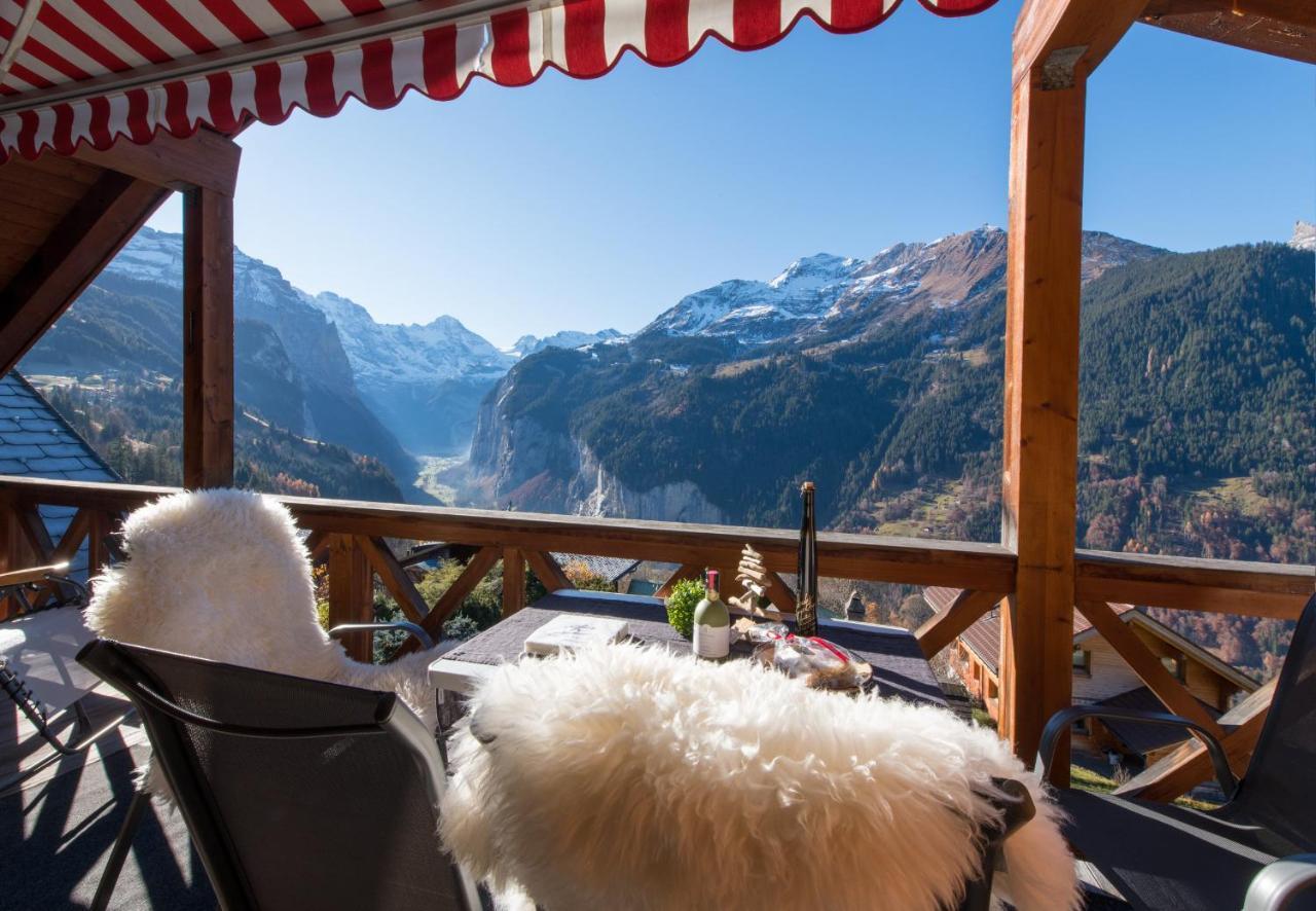 Chalet Rose Penthouse Wengen Exterior foto