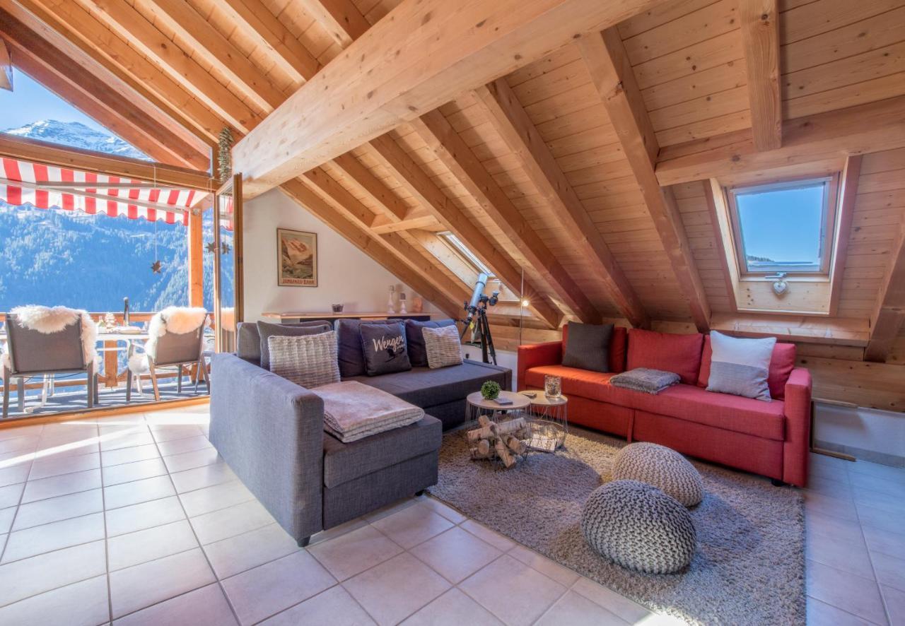 Chalet Rose Penthouse Wengen Exterior foto