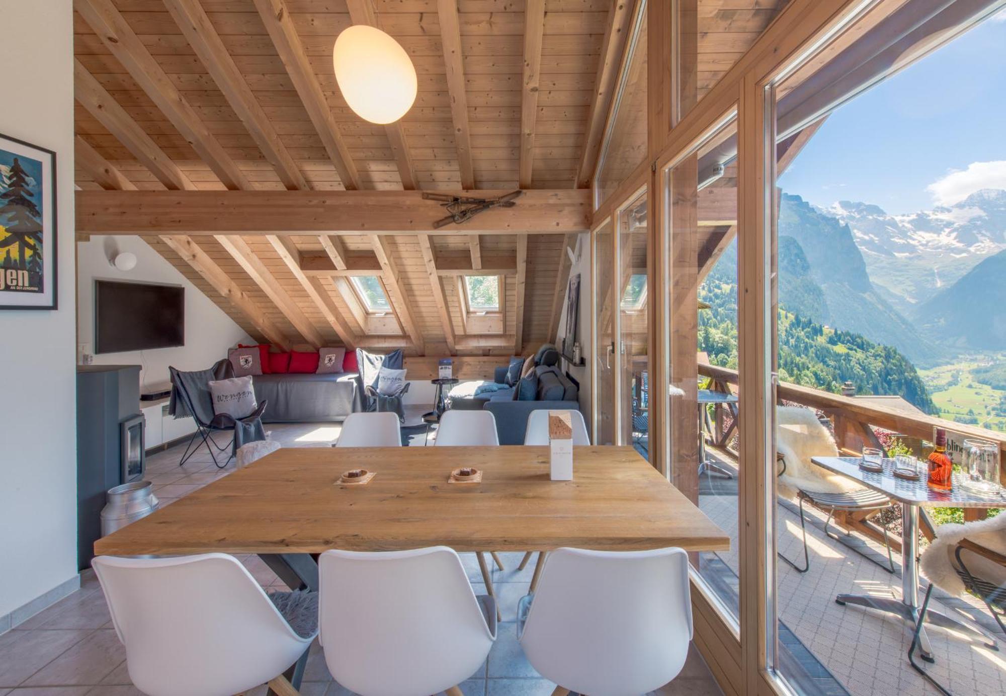 Chalet Rose Penthouse Wengen Exterior foto